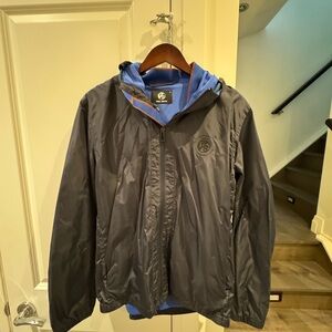 PS Paul Smith Men's Black and Blue Windbreaker